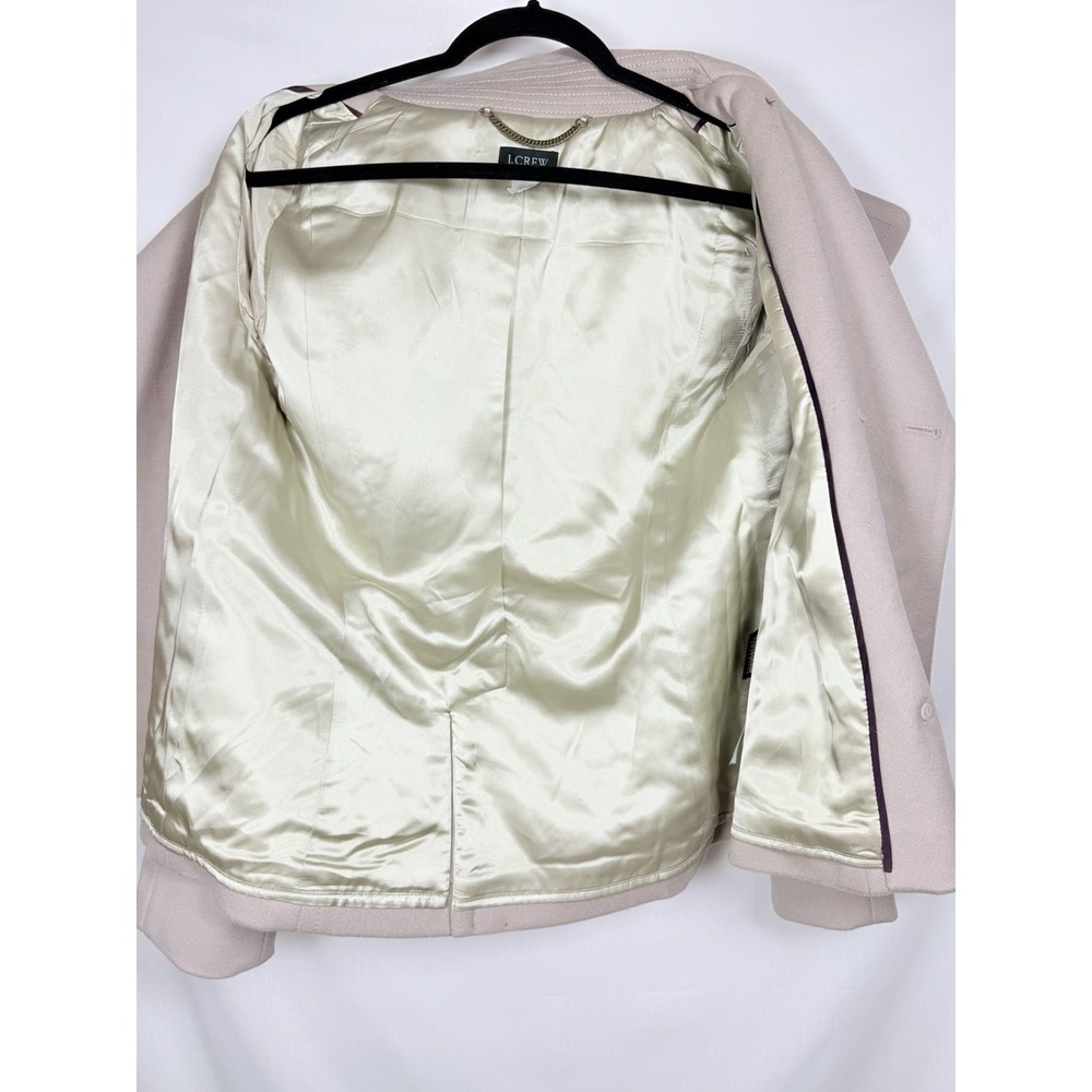 J.Crew Wool Peacoat Jacket Womens 6 Ivory Double Breasted Thinsulate NWT - Picture 9 of 16